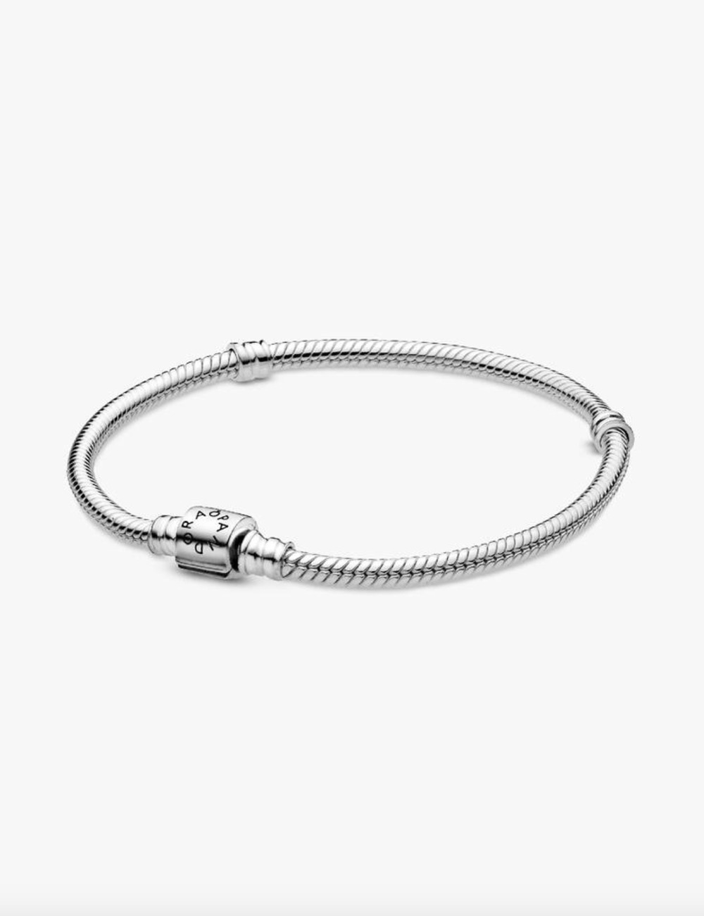 Pandora Moments Barrel Clasp Snake Chain Bracelet - Sterling silver - New in Box